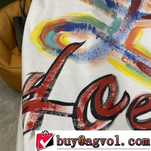 2022春夏 ラックスした雰囲気 高品質 人気 半袖Tシャツ 2色可選 優しいフィット感 ロエベブランドコピー