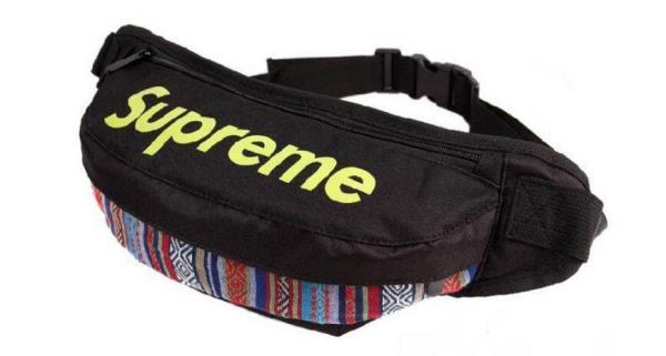 クッション性のある supreme 激安　収納力が高いウエストポーチクバッグ.
