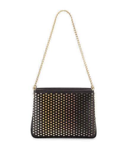 軽くて丈夫なルブタン　Christian Louboutin Shoulder Bag Black 爽やかな印象のチェーンバッグ.