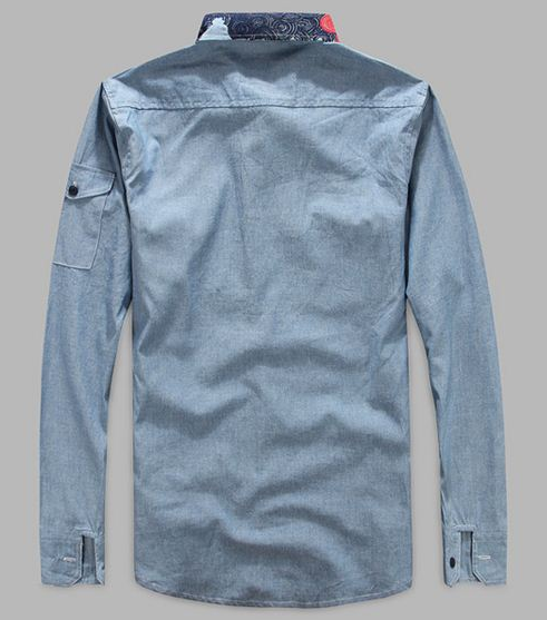  エヴィス コピー男性服デニム長袖シャツ 