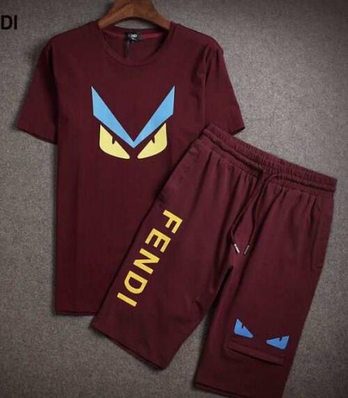 フェンディ コピー通販 半袖Tシャツ 上下セット