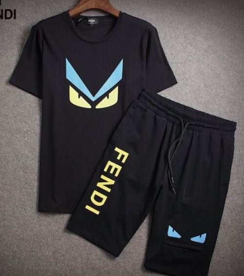 フェンディ コピー通販 半袖Tシャツ 上下セット