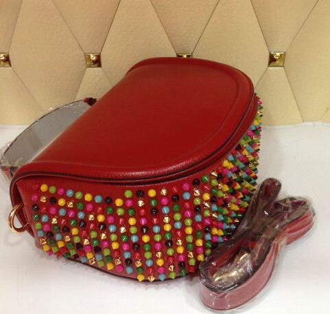 クリスチャンルブタン Christian Louboutin カラースパイク ショルダーバッグ