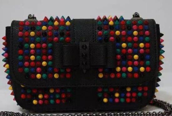 クリスチャンルブタン Christian Louboutin カラースパイク ショルダーバッグ