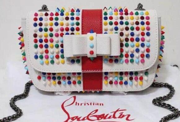 クリスチャンルブタン Christian Louboutin カラースパイク ショルダーバッグ