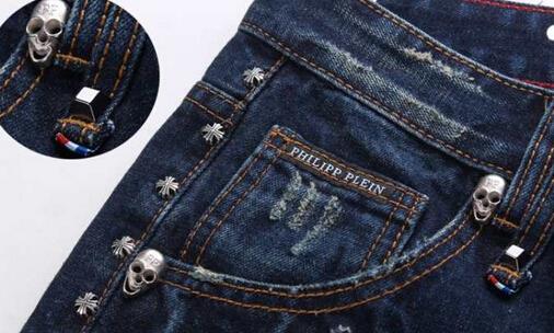2015 個性派 PHILIPP PLEIN フィリッププレイン ジーンズ ダメージ加工