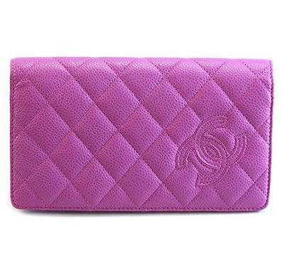 2016魅惑二つ折り長財布　コピー ブランド ブランド  CAVIAR PINK マトラッセ キルティング キャビアスキン 型押しカーフスキン