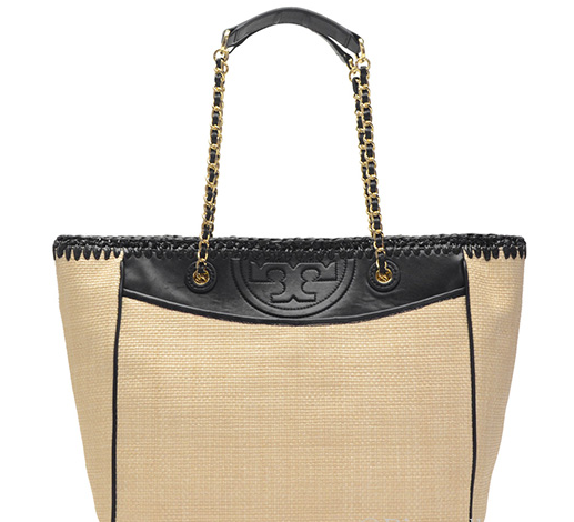 機能も充実★大人美人のきれいめトリーバーチ TORYBURCH FLEMING CROCHET E/W TOTE バッグ 登場！ナチュラル&times;ブラック ストロー&times;レザー