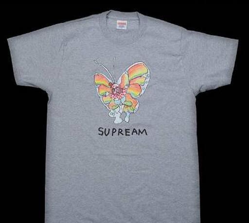 程よいサイズ感でシュプリーム ゴンズバタフライ　シュプリーム 偽物　着用感がありＴシャツ　グレー.