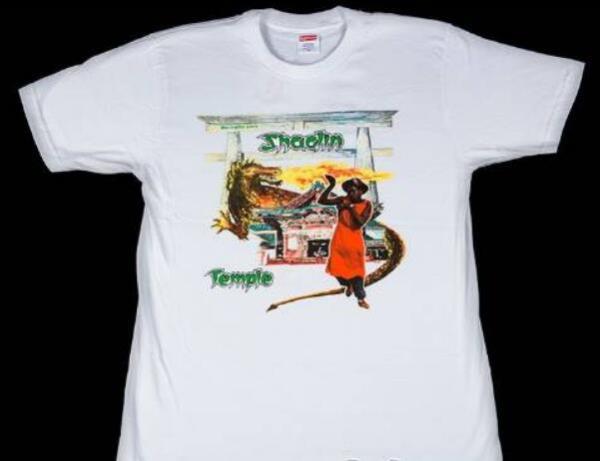シンプルなデザインで　シュプリーム  大人気　シャオリンテンプルTシャツ　ホワイト.
