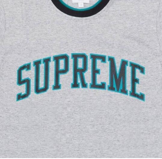 ストレッチ性の高いSupreme シュプリーム アークロゴダブルリンガートップ  美しいシルエットTシャツ .
