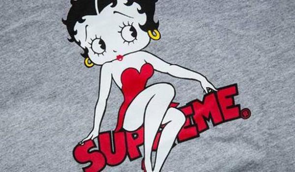 満点　シュプリーム ベティブープ　耐久性に溢れるＴシャツ　グレー.