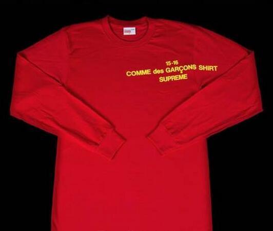 着回し力抜群のシュプリーム &times;コムデギャルソン　格安　ロンＴシャツ　レッド.