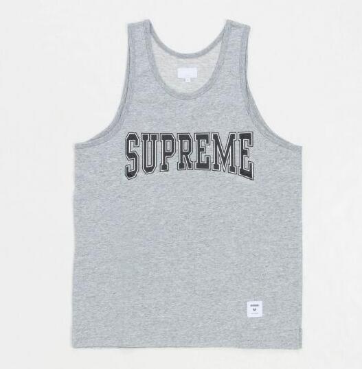 耐久にも優れたシュプリーム  カレジエートタンクトップ  動きやすいＴシャツ.