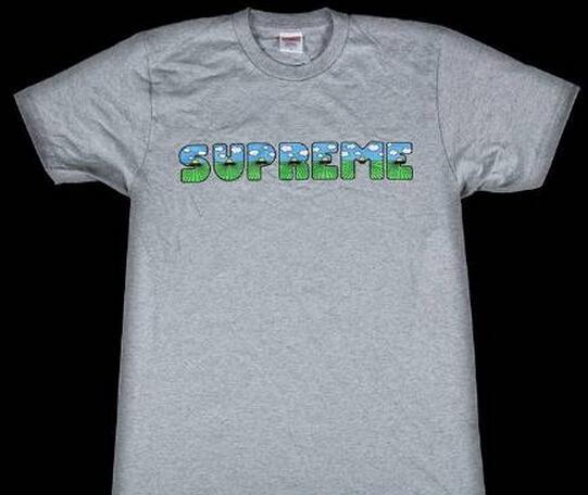 自然性に溢れる逸品　シュプリーム通販 良い風合いＴシャツ　グレー.