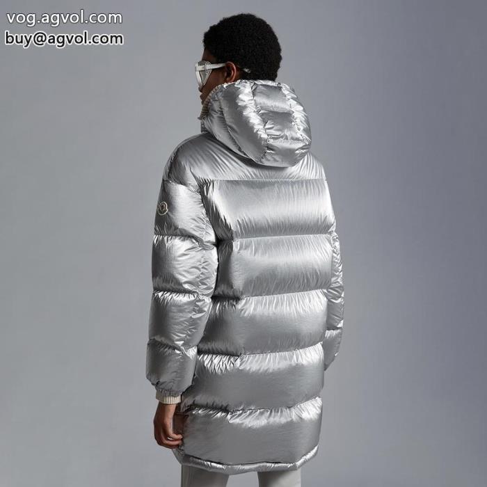 2022新作Moncler ブランドコピーGaouロングダウンジャケットレディースカラー｜ブラックホワイトシルバー｜サイズ：0123_0_0