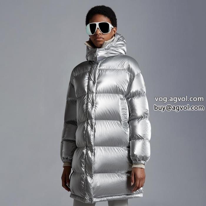 2022新作Moncler ブランドコピーGaouロングダウンジャケットレディースカラー｜ブラックホワイトシルバー｜サイズ：0123_0_1
