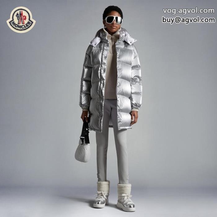 2022新作Moncler ブランドコピーGaouロングダウンジャケットレディースカラー｜ブラックホワイトシルバー｜サイズ：0123_0_3