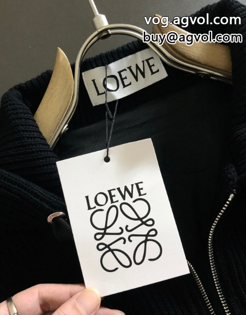 LOEWE 2022秋冬GW新商品最高級ファッションメンズフード付きカーディガンスウェットパーカニットコート_0_2
