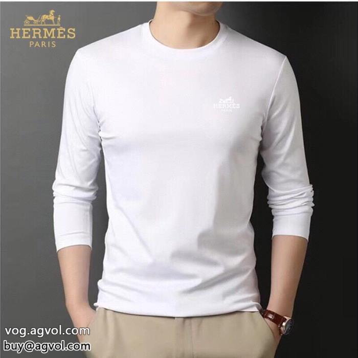 長袖Tシャツエルメススーパー コピー 販売新作愛用セレブ多数最新先取りおしゃれなロゴ入り_0_0