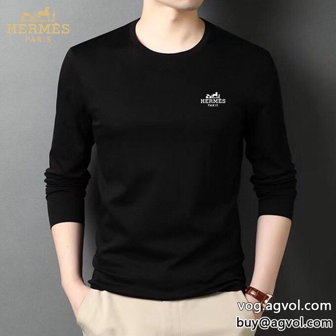 長袖Tシャツエルメススーパー コピー 販売新作愛用セレブ多数最新先取りおしゃれなロゴ入り_0_2