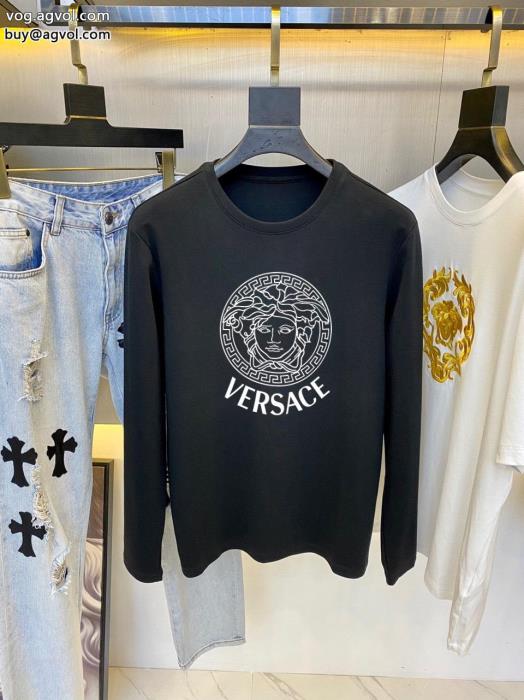 ブランド スーパー コピー 舗長袖Tシャツ幅広い着ができる優れたきれいめな印象堪称完美VERSACE_0_0