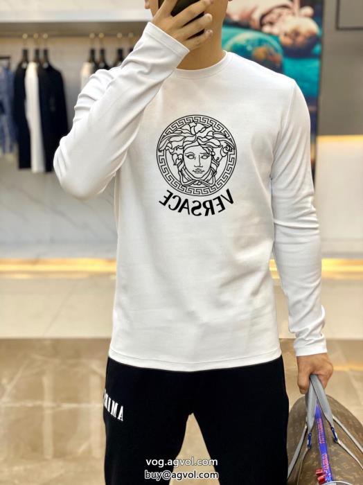 ブランド スーパー コピー 舗長袖Tシャツ幅広い着ができる優れたきれいめな印象堪称完美VERSACE_0_1