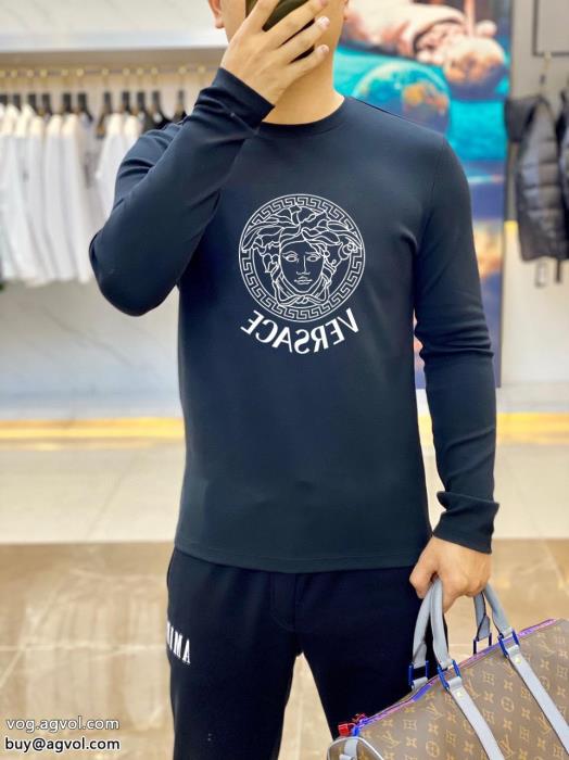 ブランド スーパー コピー 舗長袖Tシャツ幅広い着ができる優れたきれいめな印象堪称完美VERSACE_0_2