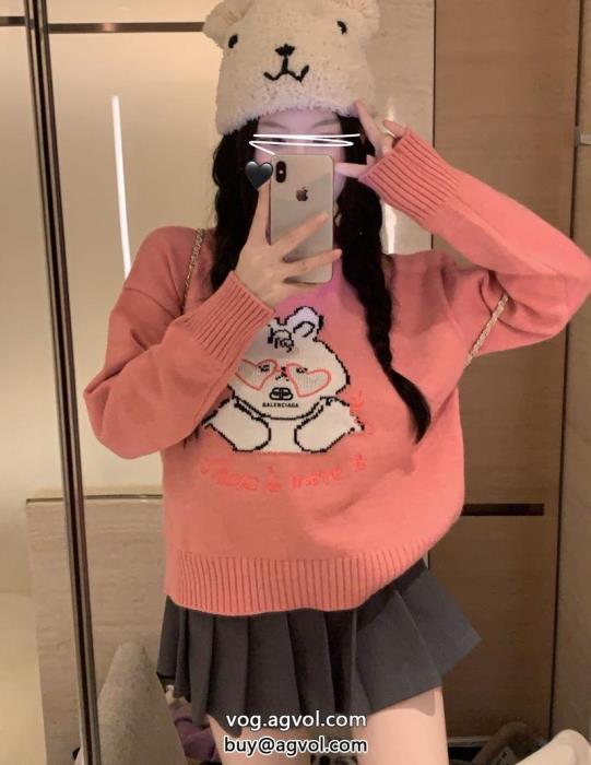 ブランド コピー 着払いセーター女性用完璧バレンシアガ今年のトレンドカラー旬デザイン_0_0
