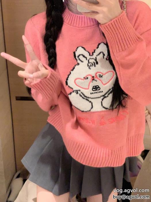 ブランド コピー 着払いセーター女性用完璧バレンシアガ今年のトレンドカラー旬デザイン_0_2