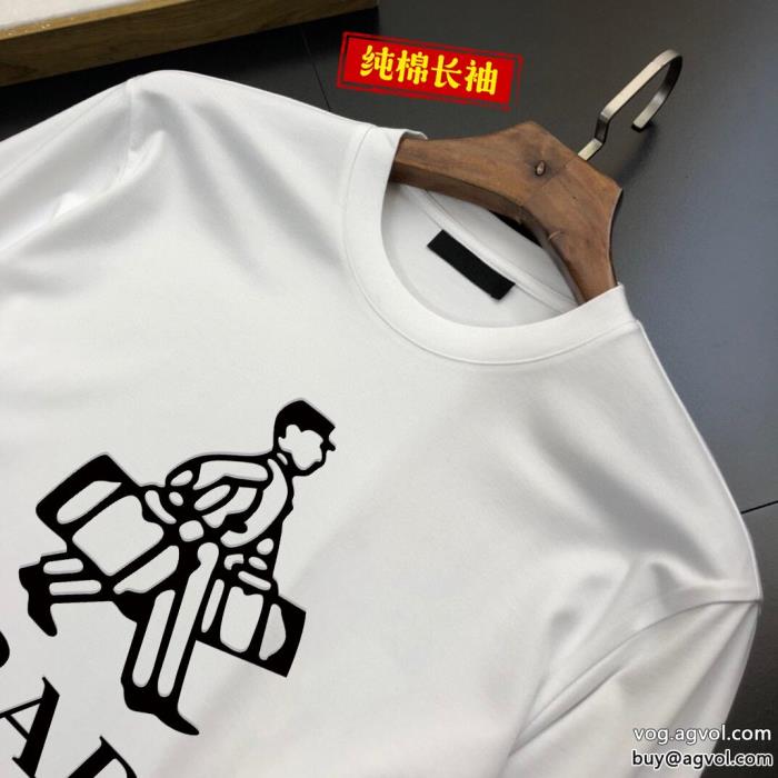 コピー ブランド 通販 安心通気性のいい定番が欲しい方長袖Tシャツプラダ PRADA高等材料_0_0