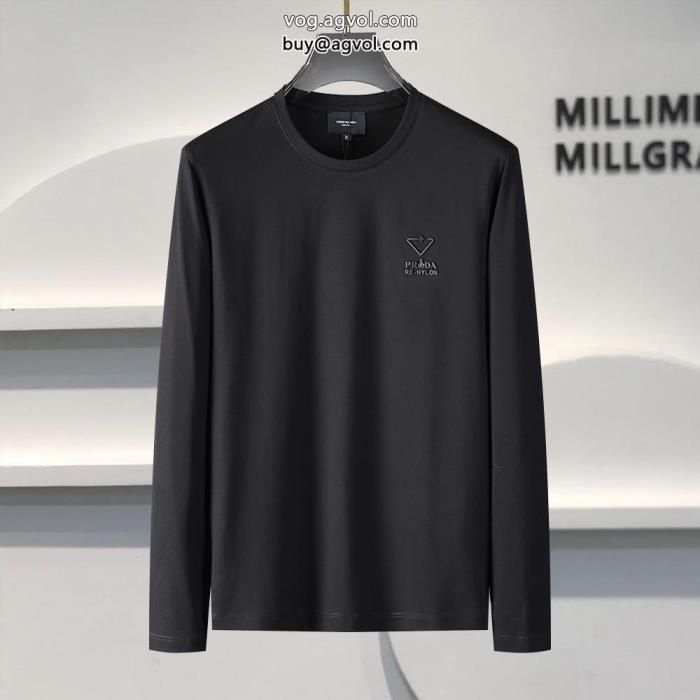 プラダ PRADA通販 ブランド質感が上等長袖Tシャツ今年流大人っぽさ注目する憧れブランドの新作_0_2