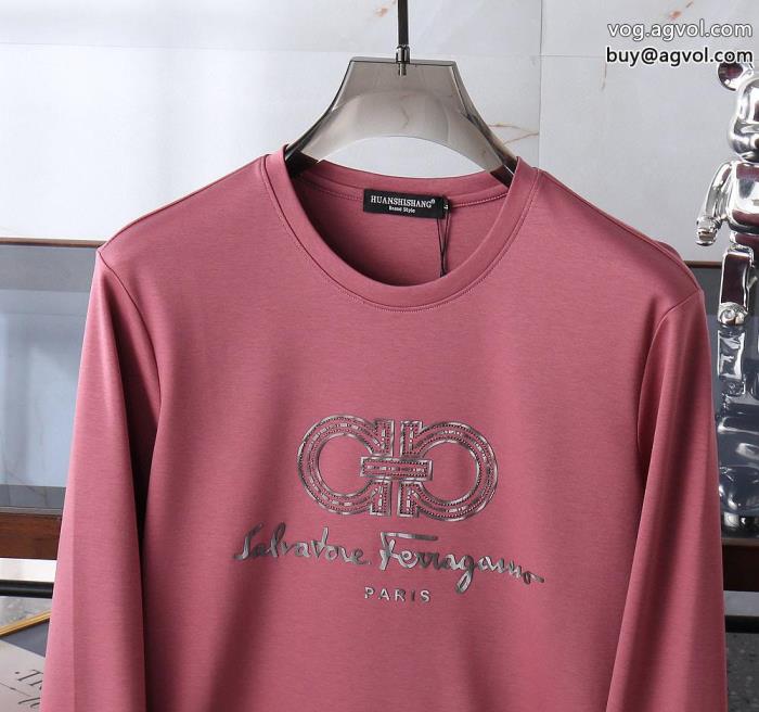サルヴァトーレフェラガモ FERRAGAMOコピー 品 ブランド質感が上等長袖Tシャツ海外よりお届け　限定品心惹かれるスタイル_0_0
