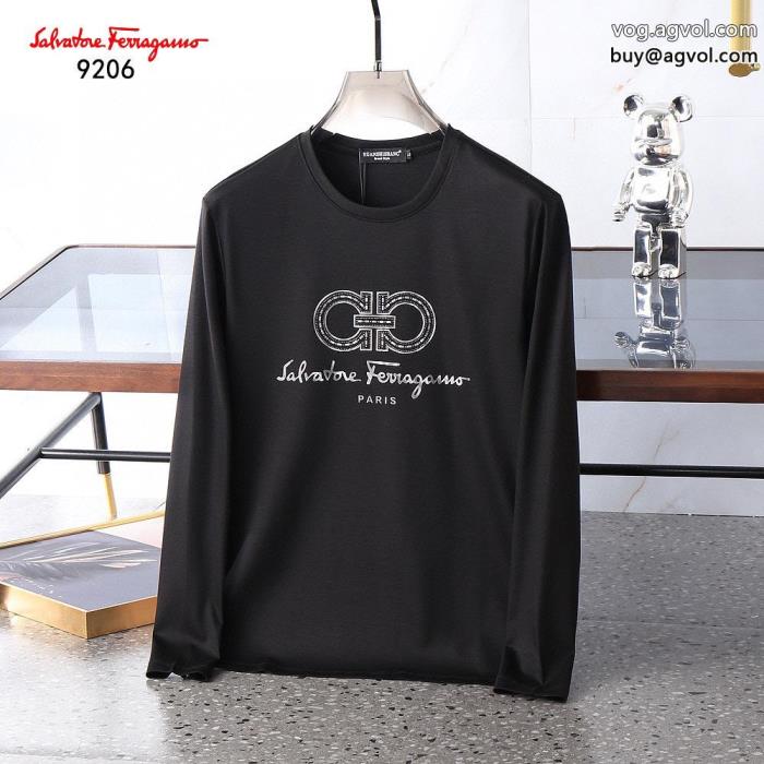 サルヴァトーレフェラガモ FERRAGAMOコピー 品 ブランド質感が上等長袖Tシャツ海外よりお届け　限定品心惹かれるスタイル_0_1