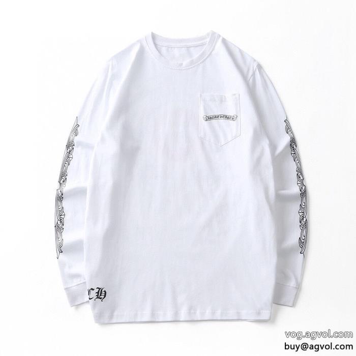コピー 商品 通販リラックス感急上昇切りっぱなしデザイン長袖Tシャツハイエンドクロムハーツ CHROME HEARTS_0_1