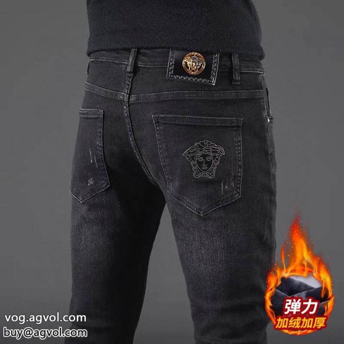 保温ジーンズ高等材料新商品☆完売必至大人買い必須なこの秋冬ブランド アクセサリー 激安ヴェルサーチ_0_0