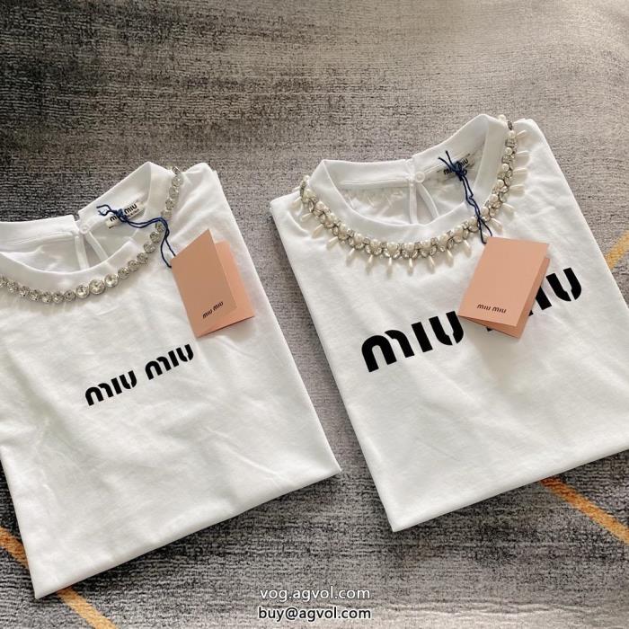 ミュウミュウ上等偽物 ブランド 激安リラックススタイルが実現快適な履き心地半袖Tシャツ_0_3