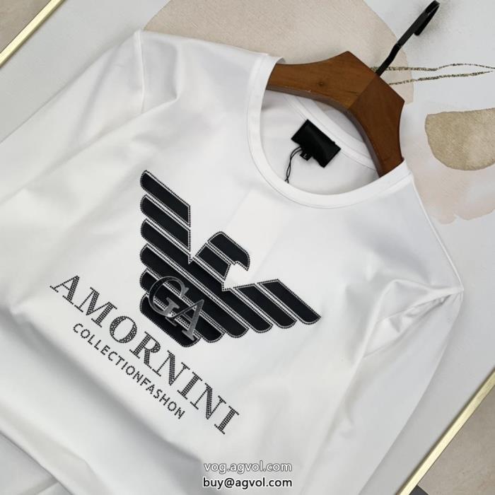 偽 ブランド ARMANI優れた品質通気性と吸汗性に優れNEW素敵長袖Tシャツ_0_0