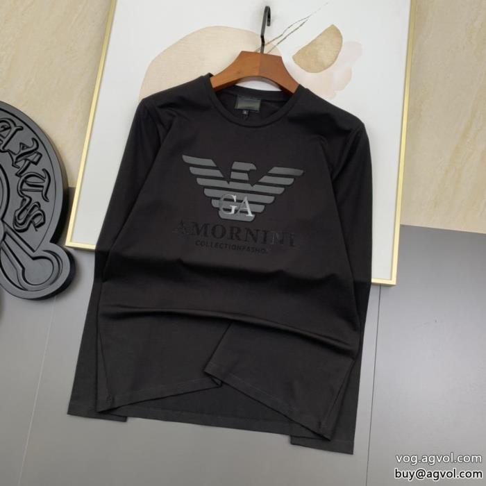 偽 ブランド ARMANI優れた品質通気性と吸汗性に優れNEW素敵長袖Tシャツ_0_1