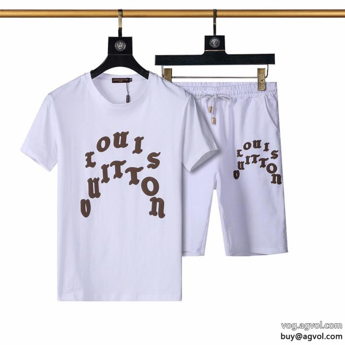 シーン問わずに使える柔らかな着心地優れた品質半袖Tシャツセットルイ ヴィトンブランド スーパー コピー 優良_0_5