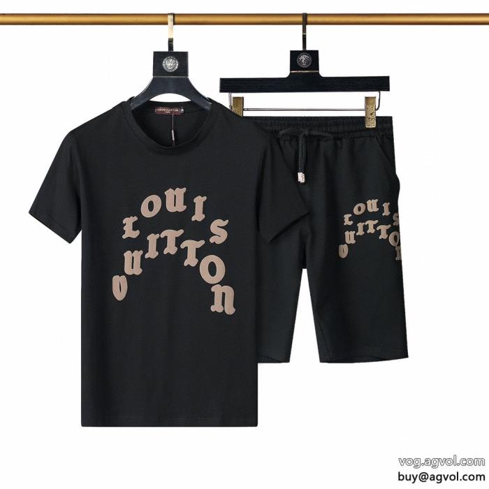 シーン問わずに使える柔らかな着心地優れた品質半袖Tシャツセットルイ ヴィトンブランド スーパー コピー 優良_0_6