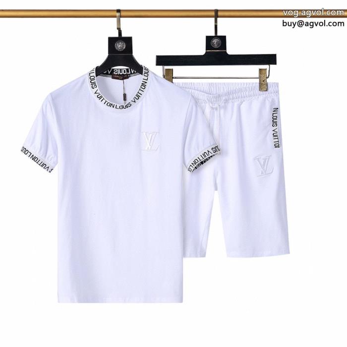 スーパー コピー ブランドLOUIS VUITTON半袖Tシャツセット優れた品質大人気アイテム人気急上昇中_0_1