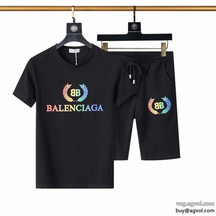 very GOODブランド フェイク一流の憧れブランド人気モデル愛用バレンシアガ balenciaga半袖Tシャツセット_0_2
