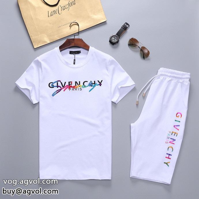 ジバンシー GIVENCHYきれいめコーデに変身セレブ愛用新しい潮流偽物 ブランド 販売半袖Tシャツセット_0_2
