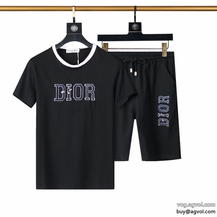 ディオール DIOR23SS洗練デザインシンプルなデザインコピー ブランド 優良一流半袖Tシャツセット_0_1