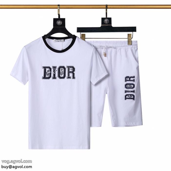 ディオール DIOR23SS洗練デザインシンプルなデザインコピー ブランド 優良一流半袖Tシャツセット_0_2
