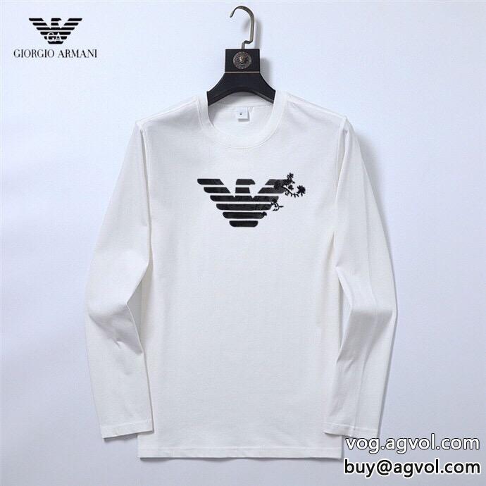 長袖Tシャツ耐久性アルマーニブランド コピー定番人気大胆なデザイン_0_3
