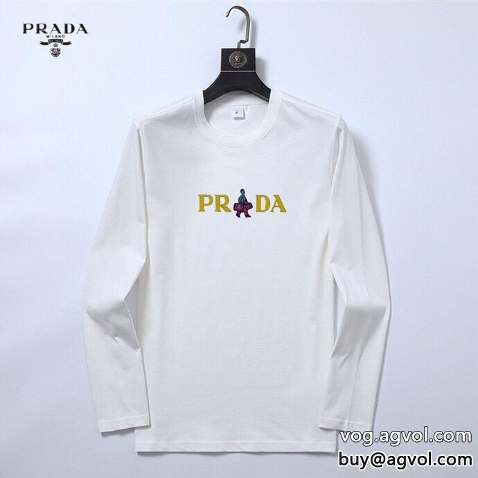 プラダブランド コピー s 級長袖Tシャツ都会的な印象のスタイル今っぽいトレンド品がよくて値段が安い_0_1