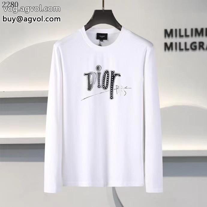優しい印象を与えてくれこの冬は注目新作ブランド フェイク優れた品質長袖Tシャツディオール_0_2