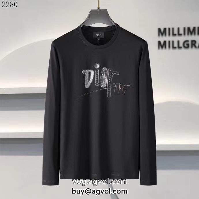 優しい印象を与えてくれこの冬は注目新作ブランド フェイク優れた品質長袖Tシャツディオール_0_1